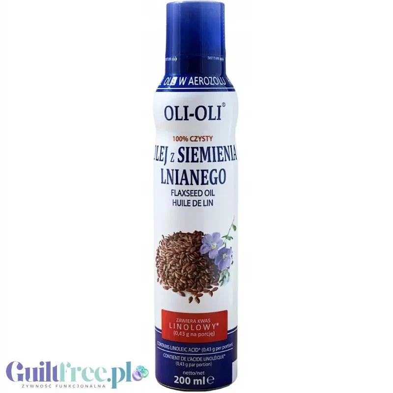 OLI-OLI, 100% Czysty Olej z Siemienia Lnianego w sprayu 200ml