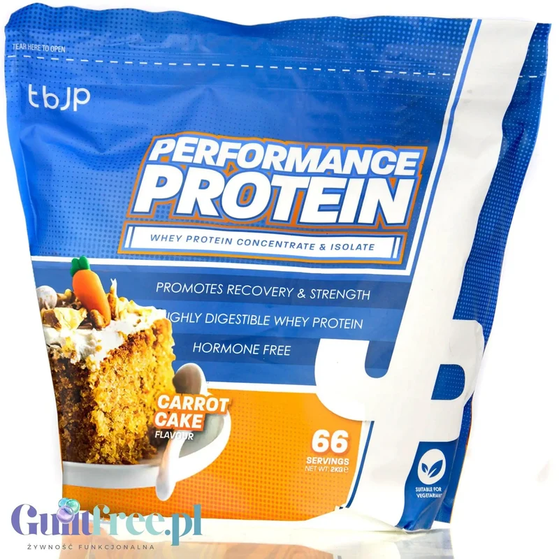 TBJP Performance Protein Whey & Isolate Carrot Cake 2kg- odżywka białkowa WPC & WPI, smak Ciasto Marchewkowe