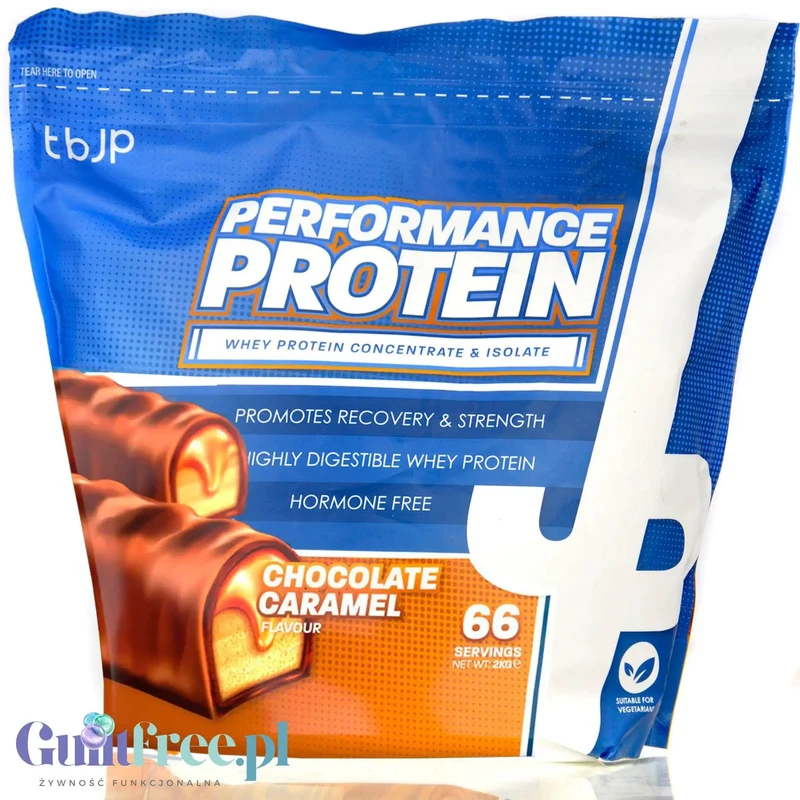 TBJP Performance Protein Whey & Isolate Chocolate Caramel 2kg - odżywka białkowa WPC & WPI, smak Czekolada, Karmel