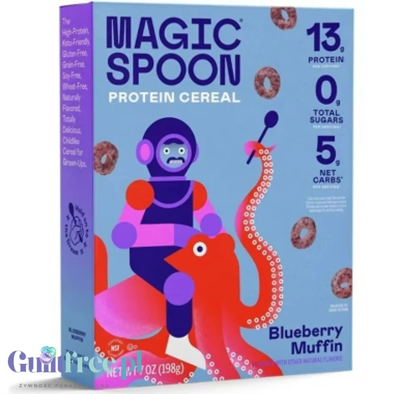 Magic Spoon Blueberry Muffin - proteinowe keto płatki śniadaniowe bez glutenu, soi i cukru