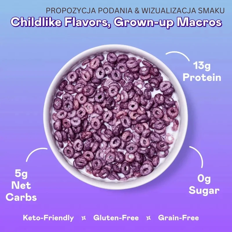 Magic Spoon Blueberry Muffin - proteinowe keto płatki śniadaniowe bez glutenu, soi i cukru