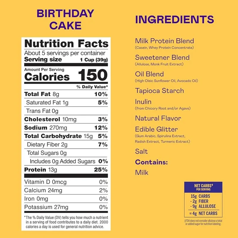 Magic Spoon Birthday Cake - proteinowe keto płatki śniadaniowe bez glutenu, soi i cukru