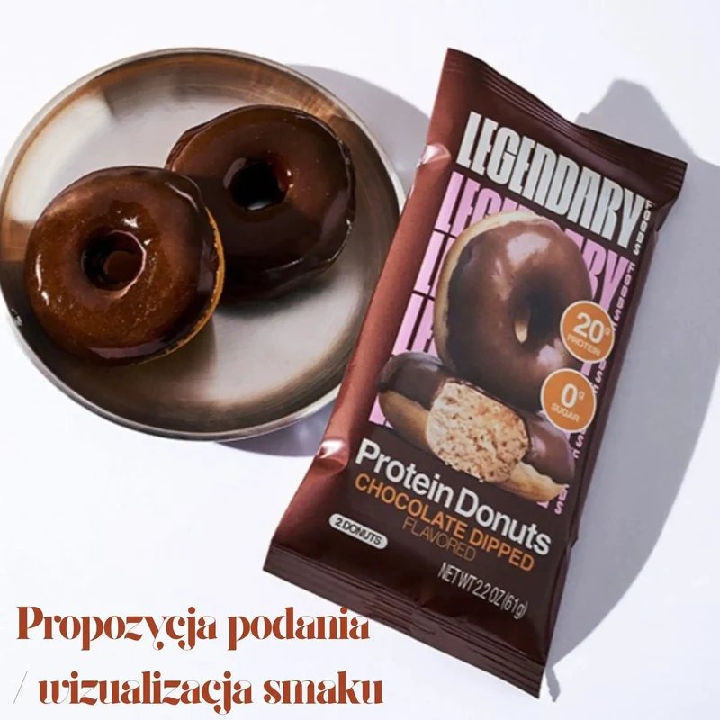 Legendary Foods Protein Donuts Chocolate Dipped - czekoladowe keto donuty bez glutenu 20g białka