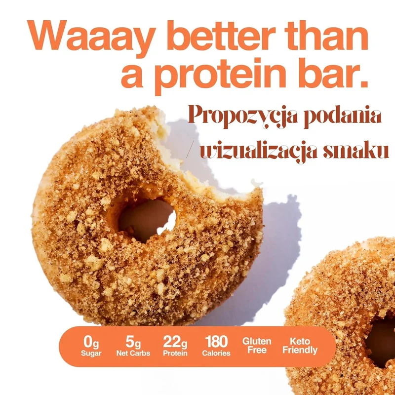 Legendary Foods Protein Donuts Cinnamon Crumble - donuty bez glutenowe 20g białka z posypką