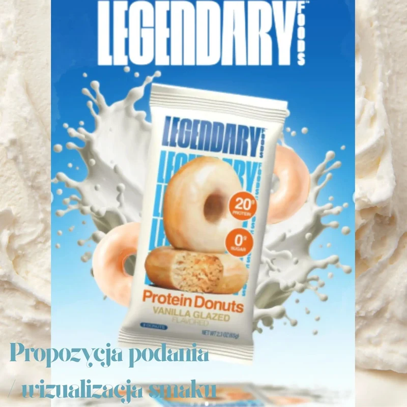 Legendary Foods Protein Donuts Vanilla Glazed - donuty waniliowe z lukrem 20g białka