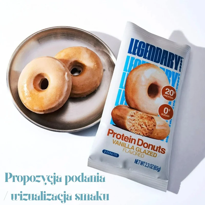 Legendary Foods Protein Donuts Vanilla Glazed - donuty waniliowe z lukrem 20g białka