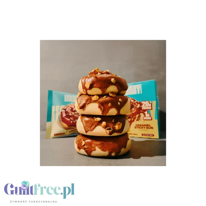 Legendary Foods Protein Sweet Roll Caramel Sticky Bun - proteinowe zawijane ciacho z karmelem i cynamonem bez cukru 20g białka