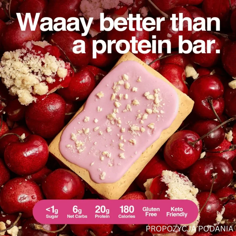 Legendary Foods Tasty Pastry Cherry Crumble - nadziewane ciacho na ciepło bez cukru, jak Pop Tarts
