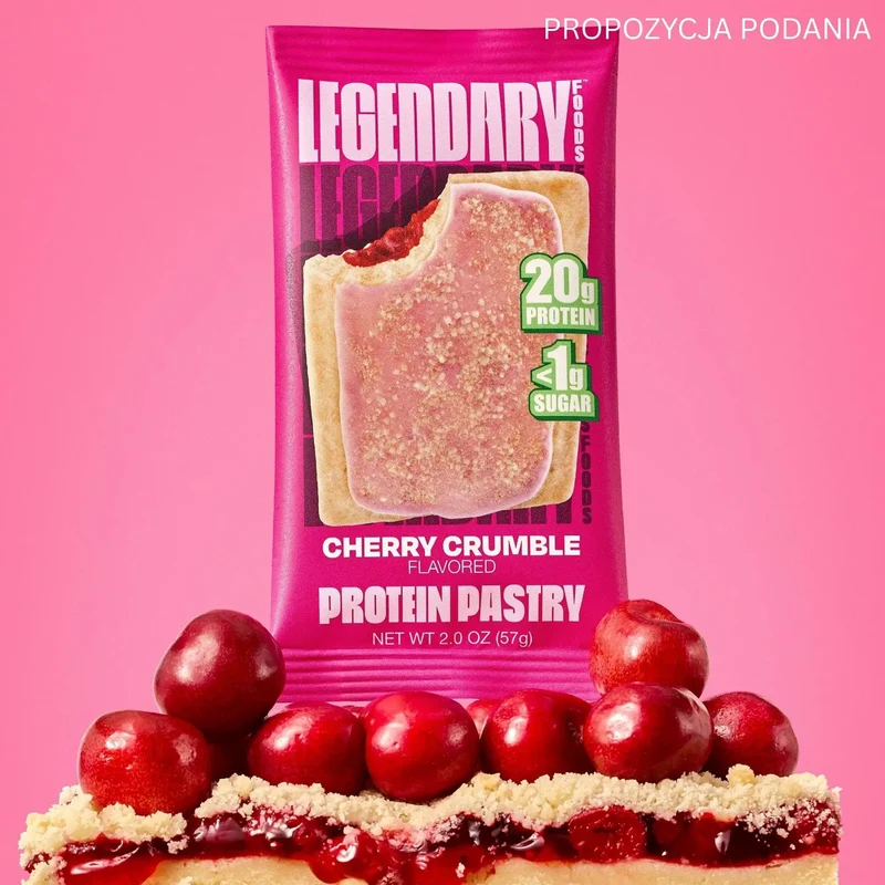 Legendary Foods Tasty Pastry Cherry Crumble - nadziewane ciacho na ciepło bez cukru, jak Pop Tarts
