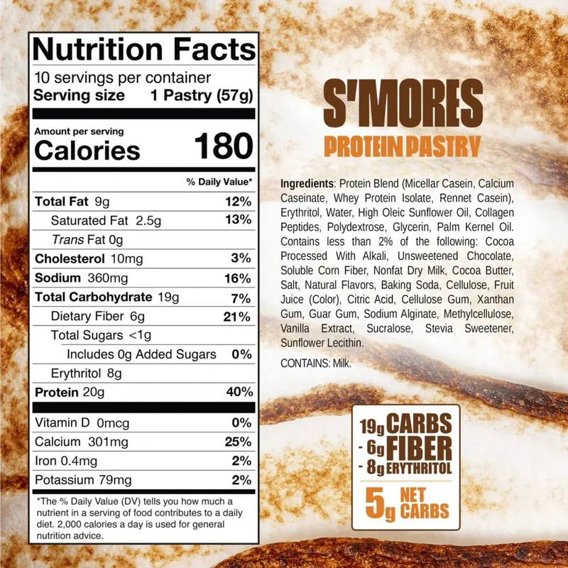 Legendary Foods Tasty Pastry S'mores - nadziewane ciacho na ciepło bez cukru, jak Pop Tarts