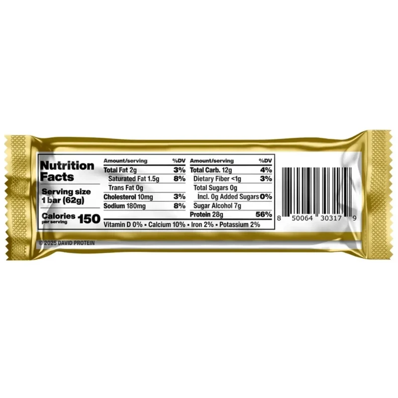 David Protein Bar Salted Peanut Butter 62g