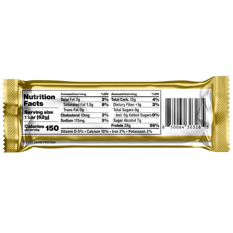 David Protein Bar Chocolate Chip Cookie Dough 62g