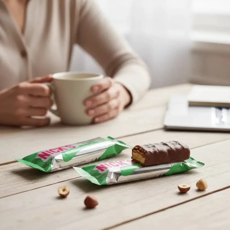 Nicks N!ck's Choco Crush Protein Bar - baton czekoladowy z kremem czekoladowym i chrupkami bez dodatku cukru 15g białka