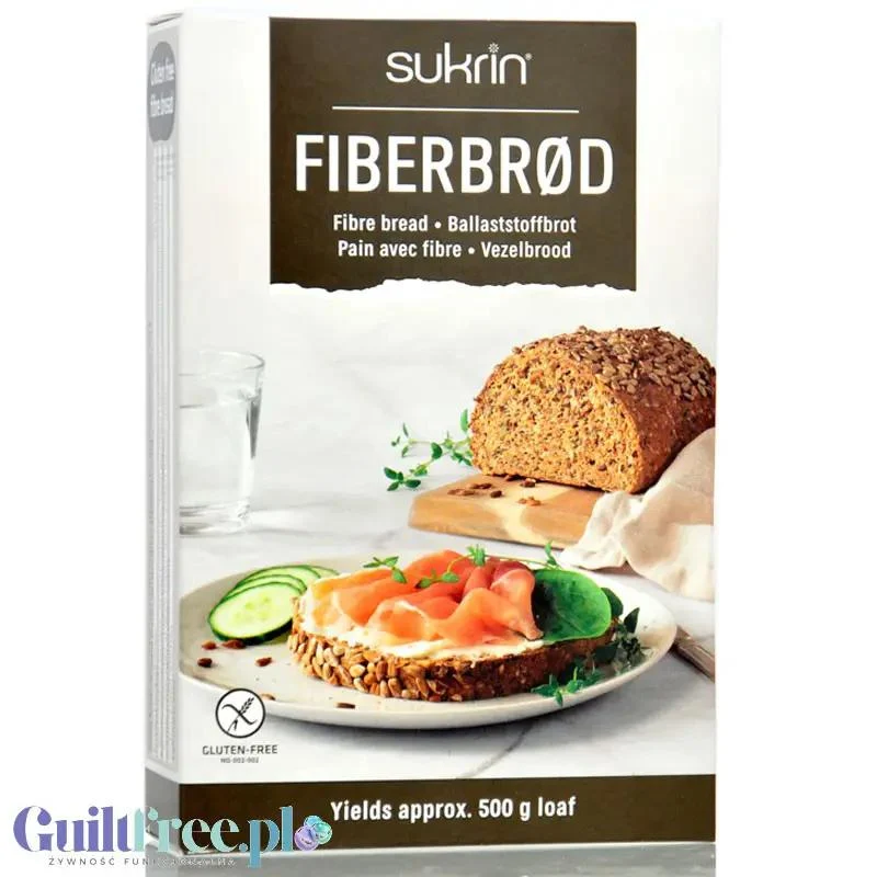 Sukrin Fiberbrod - bezglutenowy chleb niskowęglowodanowy mieszanka bez zagniatania