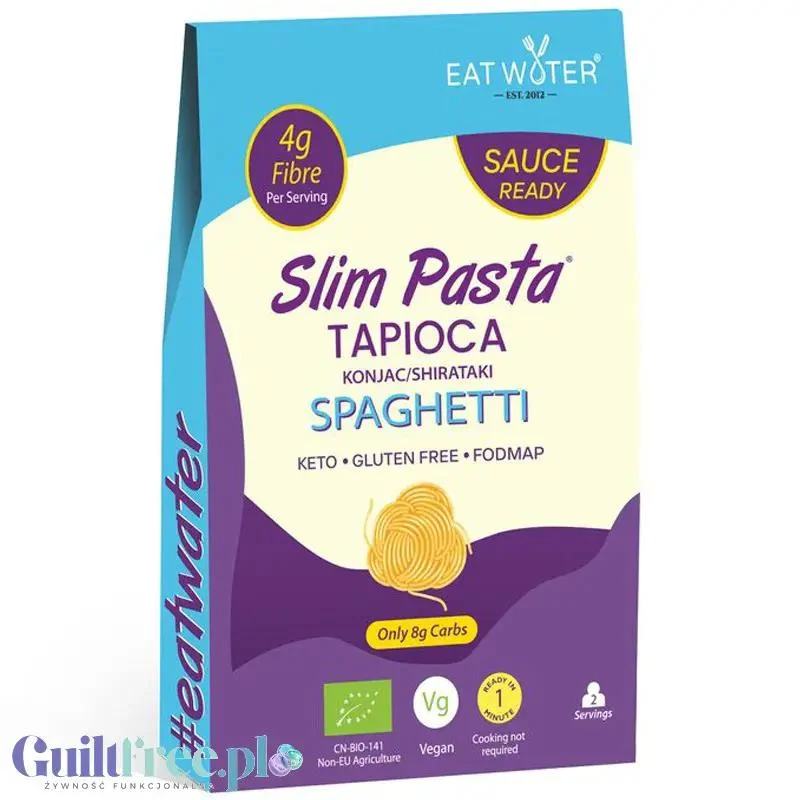Slim Pasta Eat Water Tapiocca Konjac, Spaghetti - bio makaron shirataki z tapioką
