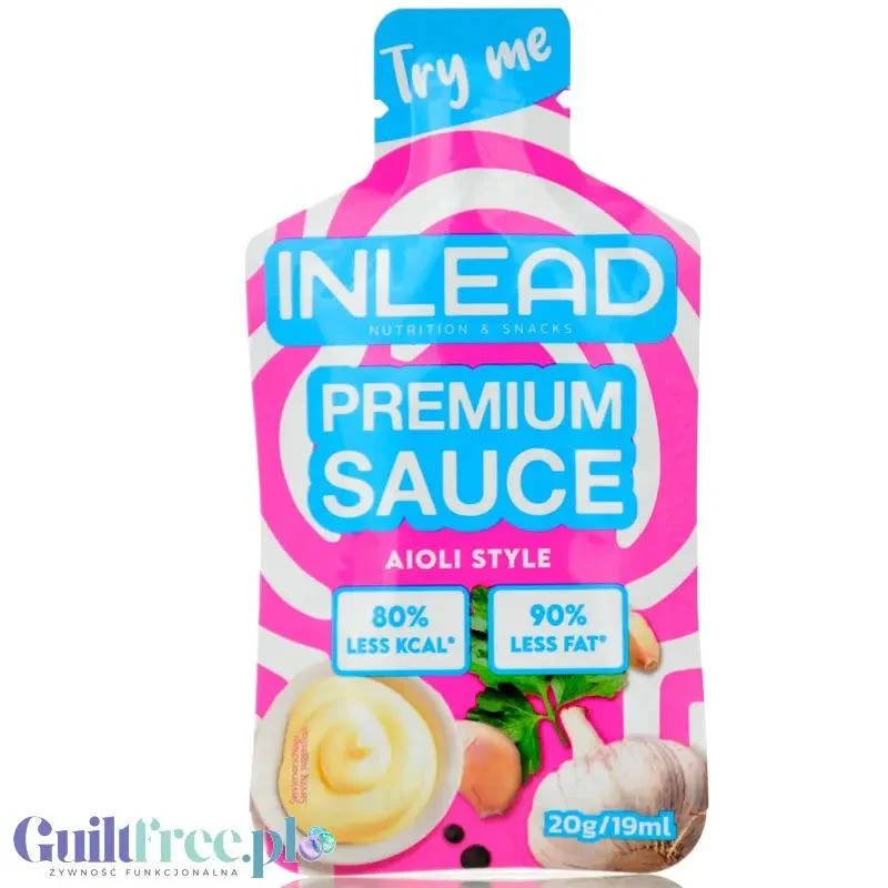 Inlead Premium Sauce Aioli saszetka 20g - niskotłuszczowy sos majonezowo-czosnkowy 80% mniej kcal