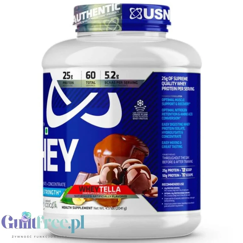 USN Blue Lab Whey Wheytella 2kg - odżywka białkowa WPI, WPC, WPH z Tolerase L