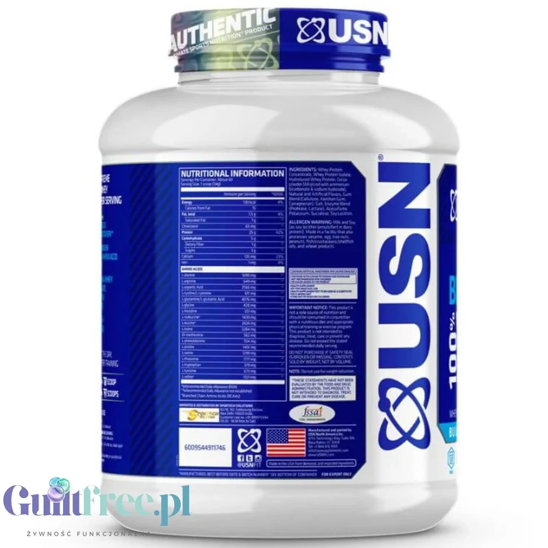 USN Blue Lab Whey Wheytella 2kg - odżywka białkowa WPI, WPC, WPH z Tolerase L