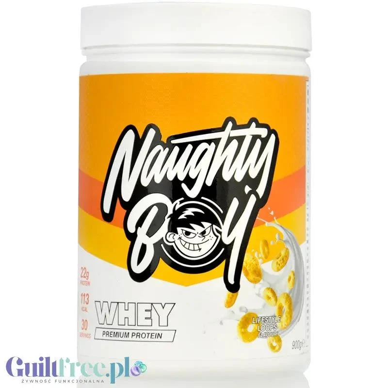 Naughty Boy Whey Protein Lifestyle Loops 900g - gęsta odżywka białkowa WPI, WPC & MPC