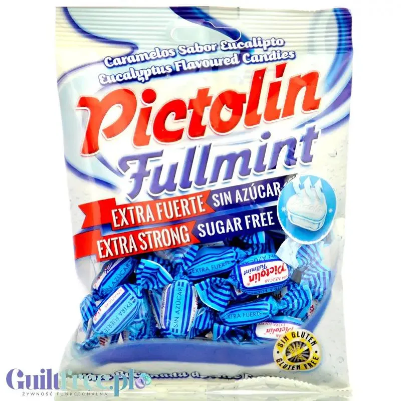 Pictolin Fullmint Extra Fuerte 65g - super mocne cukierki eukaliptusowo-mentolowym bez cukru