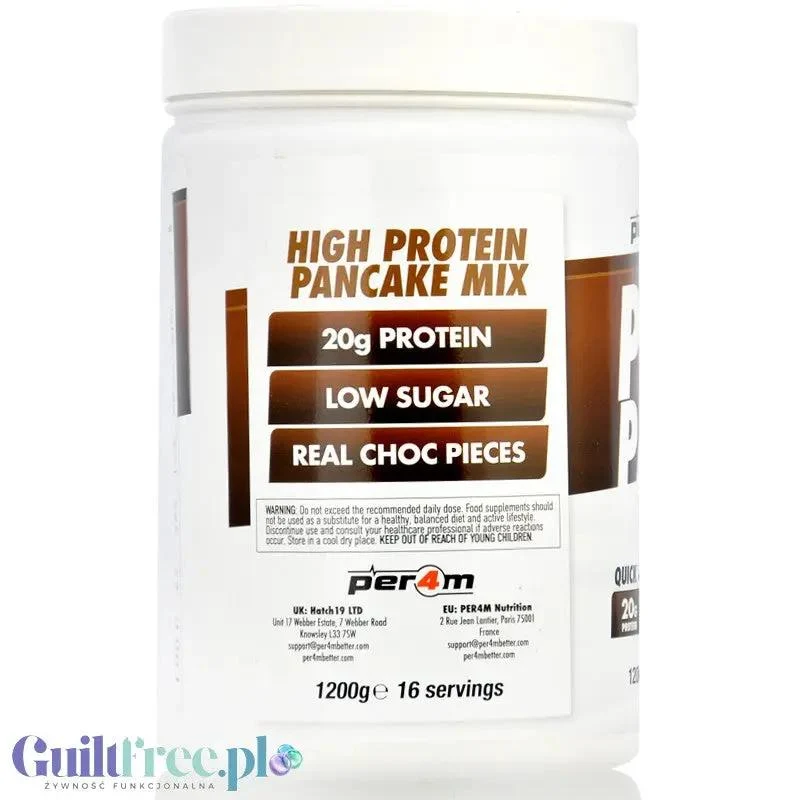 Per4m Protein Pancakes Chocolate Chip 1,2kg - naleśniki proteinowe z kawałkami czekolady