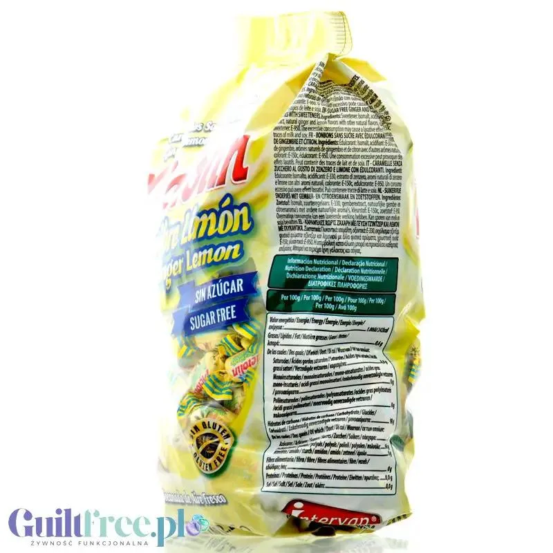 Pictolin Ginger & Lemon 1kg - imbirowo-cytrynowe cukierki bez cukru
