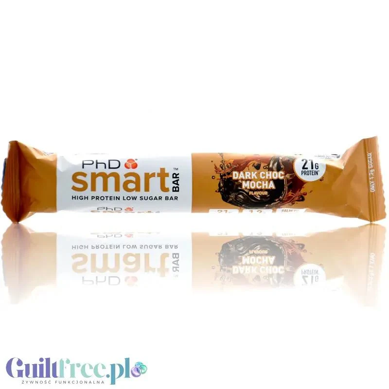 Phd Smart Bar Dark Choc Mocha - kawowy baton proteinowy bez cukru w polewie, 21g białka