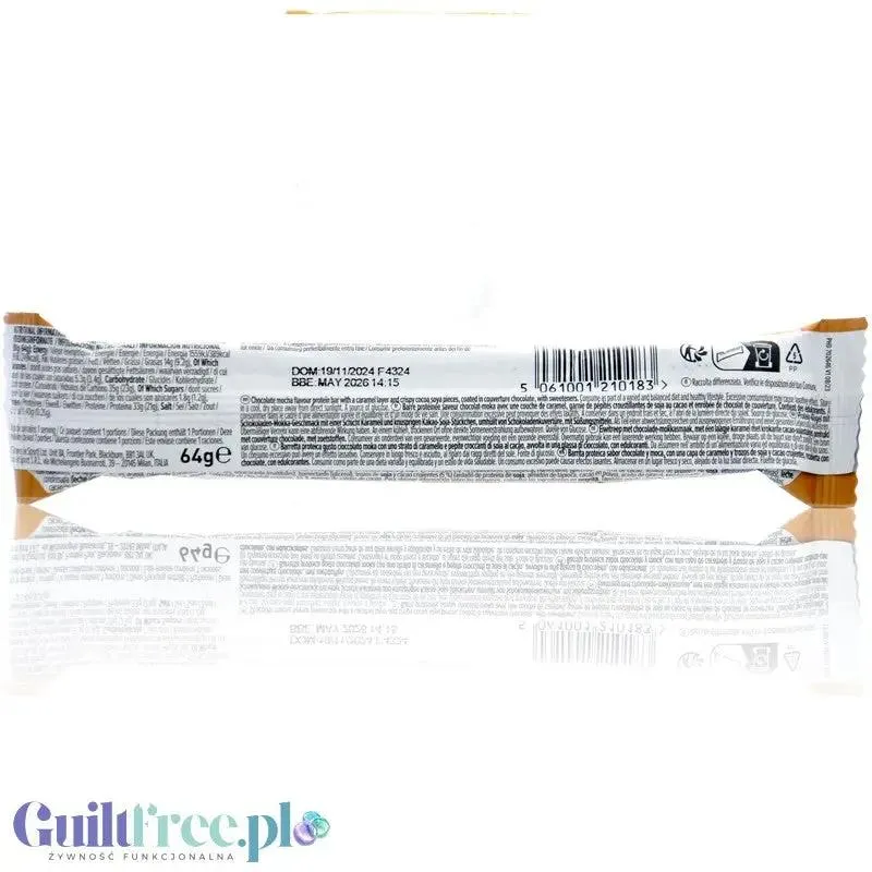 Phd Smart Bar Dark Choc Mocha - kawowy baton proteinowy bez cukru w polewie, 21g białka