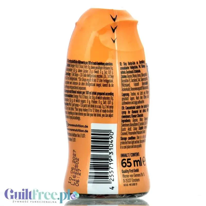 More Nutrition Zerup Chocolate - skoncentrowany syrop do kawy i herbaty bez cukru i kalorii, Czekolada