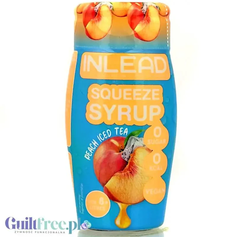 Inlead Squeeze Syrup Peach Iced Tea - skoncentrowany syrop do wody bez cukru i kalorii na 8L