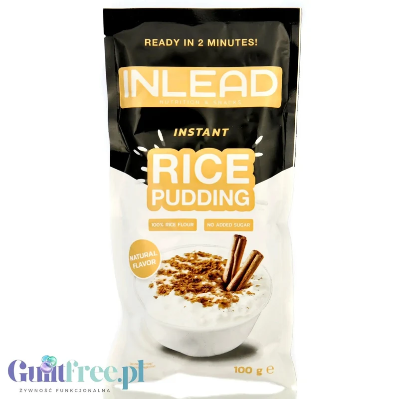 Inlead Instant Rice Pudding - pudding ryżowy, ryżanka, bez cukru i słodzików, smak naturalny