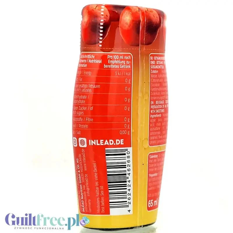 Inlead Squeeze Syrup Sweet Apple - skoncentrowany syrop do wody bez cukru i kalorii na 8L (Czerwone Jabłko)