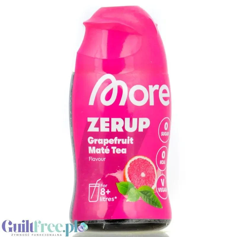 More Nutrition Zerup Grapefruit Mate Tea - koncentrat smakowy do wody bez cukru, Herbata Matcha z grejpfrutem, zero kcal