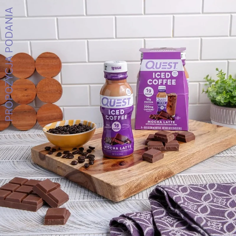 Quest Iced Coffee Mocha Latte RTD - proteinowa czekoladowa kawa mrożona 90kcal, bez cukru