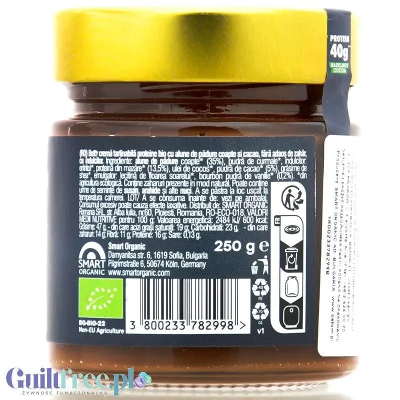 Bett'r Hazelnut Cocoa Protein Spread - wegański krem proteinowy z orzechów laskowych z czekoladą bez dodatku cukru