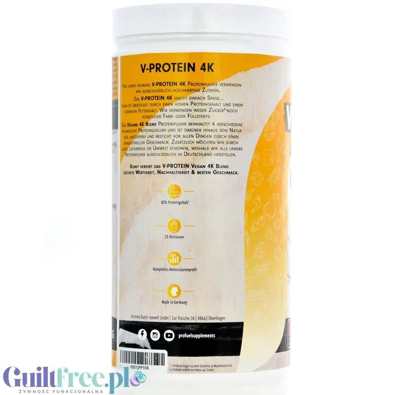 Pro Fuel V-Protein 4K Bananen Milch 750g - wegańska odżywka proteinowa o smaku mleka bananowego