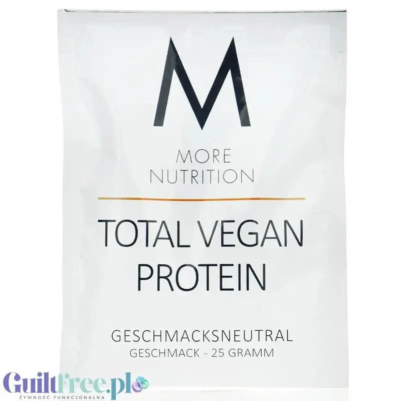 More Nutrition Total Vegan Protein Neutral 25g - niesłodzona wegańska odżywka o smaku Naturalnym
