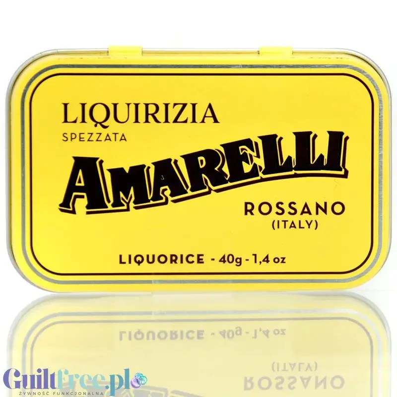 Amarelli Liquirizia Spezzata Rossano 40g - oryginalna włoska lukrecja 100% bez cukru, z Kalabrii