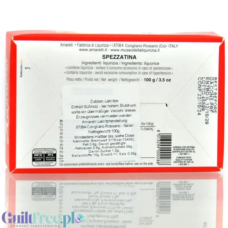 Amarelli Liquirizia Spezzatina Confetti 100g - kalabryjska lukrecja anyżkowa 100% bez cukru i słodzików