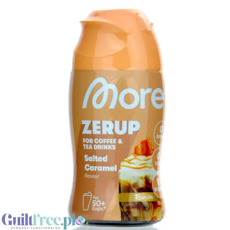 More Nutrition Zerup Salted Caramel - skoncentrowany syrop do kawy i herbaty bez cukru i kalorii, Solony Karmel