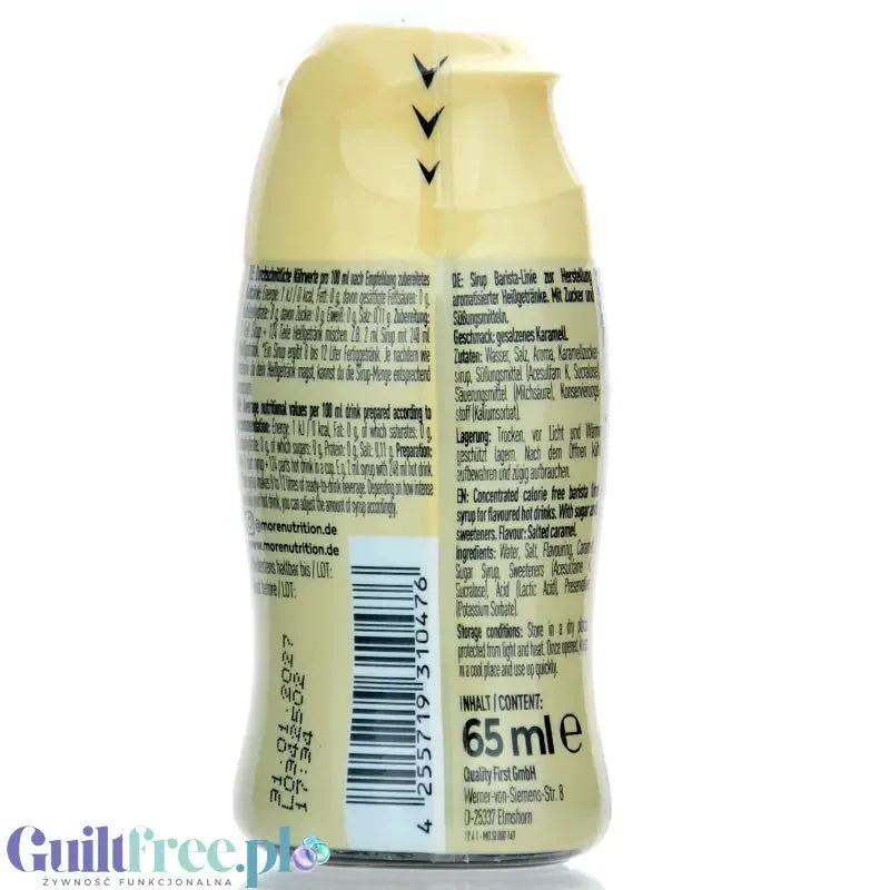 More Nutrition Zerup Salted Caramel - skoncentrowany syrop do kawy i herbaty bez cukru i kalorii, Solony Karmel