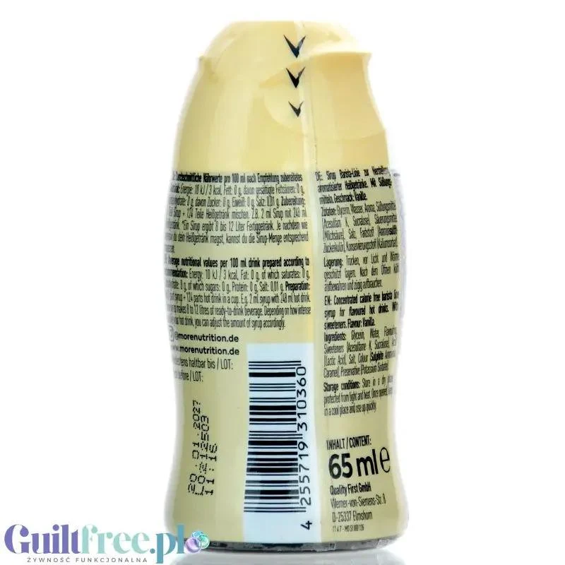 More Nutrition Zerup Vanilla - skoncentrowany syrop do kawy i herbaty bez cukru i kalorii, Wanilia