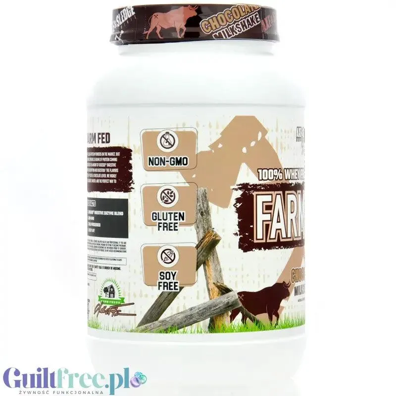 Axe & Sledge Farm Fed, Chocolate Milkshake - unikatowa odżywka białkowa dla wymagających 100% WPI, 25g białka