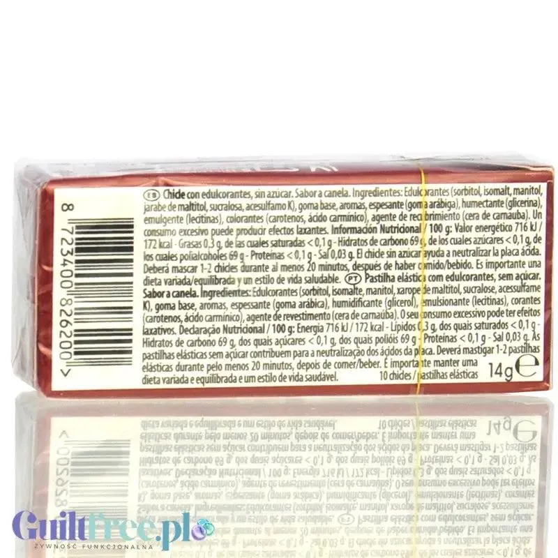 Trident Chicle Canela sin azúcar - cynamonowa guma do żucia bez cukru