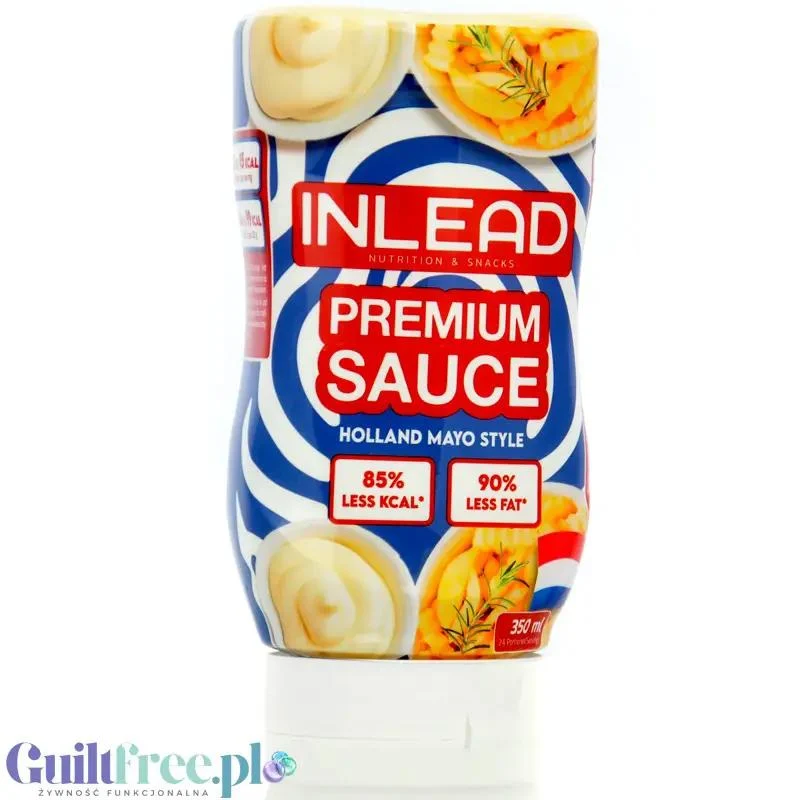 Inlead Premium Sauce Holland Mayo - niskotłuszczowy holenderski majonez do frytek bez dodatku cukru, 90% mniej tłuszczu