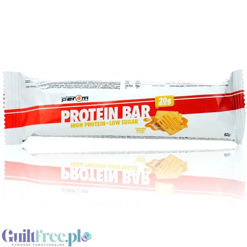 Per4m Protein Bar Caramel Biscuit - baton białkowy 20g białka, smak karmelizowane ciasteczko & biała czekolada