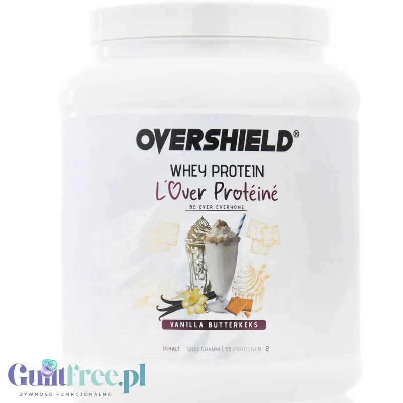 Overshield Whey Protein L’Over Protéiné Vanilla Butterkeks - kremowe deserowe białko, odżywka WPC & WPI smak Ciasteczko Maślane