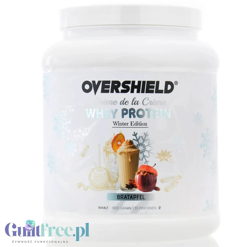 Overshield Crème de la Crème Whey Bratapfel - kremowe deserowe białko, odżywka WPC & WPI smak Pieczone Jabłko