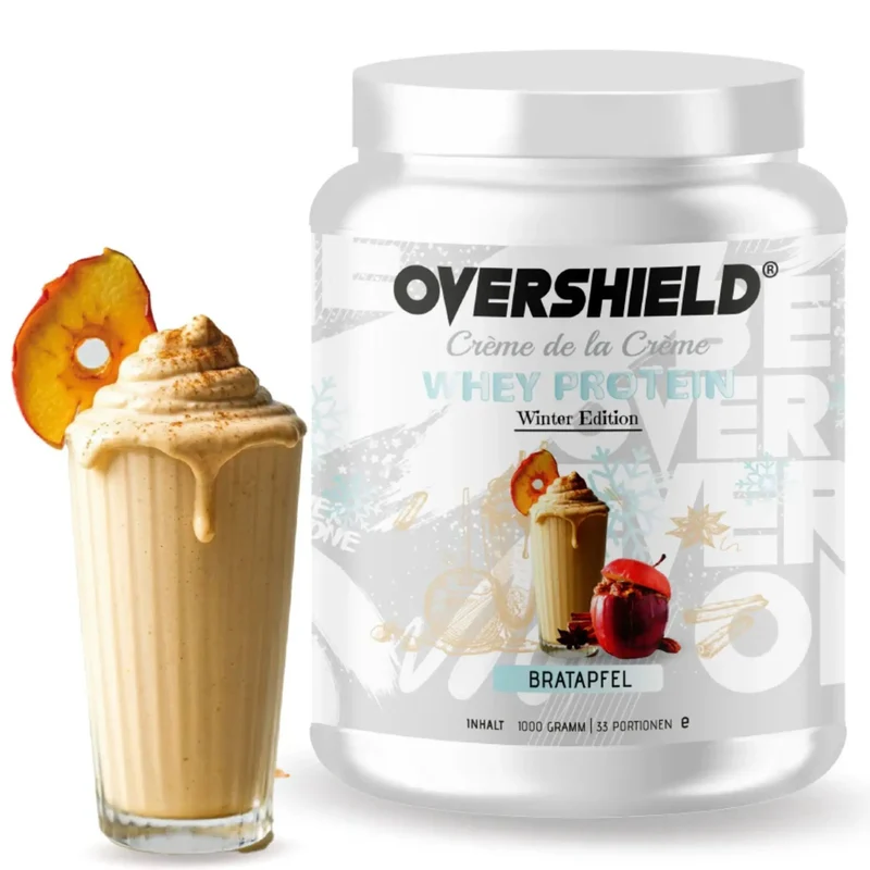 Overshield Crème de la Crème Whey Bratapfel - kremowe deserowe białko, odżywka WPC & WPI smak Pieczone Jabłko