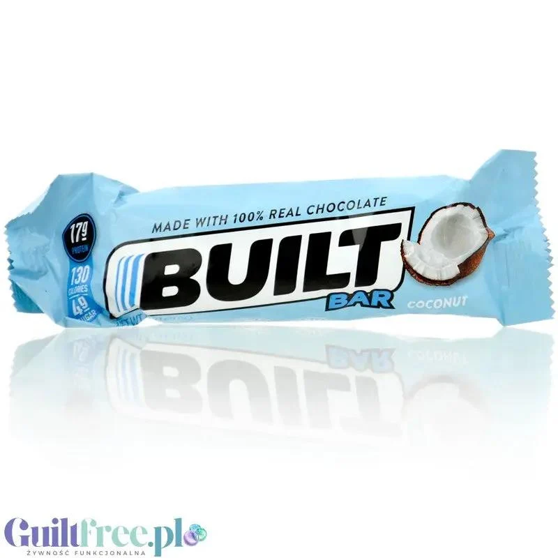 Built Bar Coconut - 17g białka & 130kcal, niskokaloryczny baton białkowy kokosowy